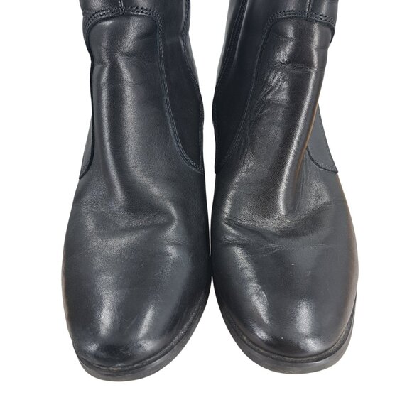 Aetrex Rubi Black Leather Comfort Ankle Boots Size 40 US 9-9.5 Classic Heel - Picture 3 of 13